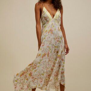 Free People There She Goes Printed Maxi Slip